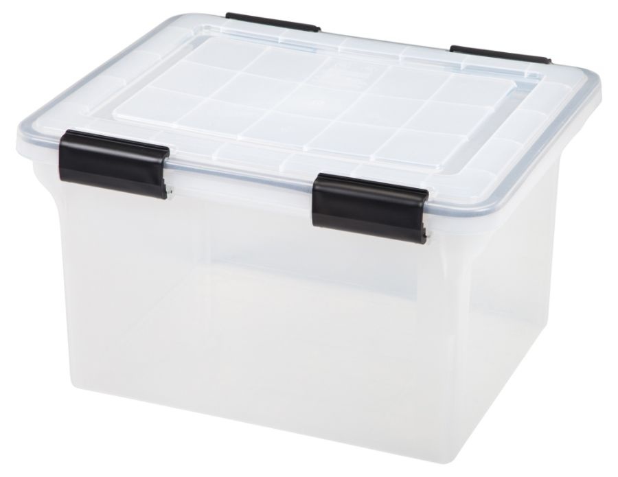 slide 3 of 10, Iris Watertight File Box - Clear, 32 qt