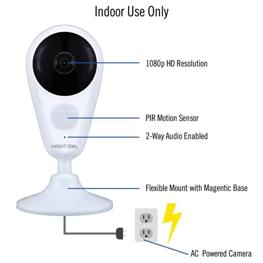 slide 2 of 2, Night Owl Wireless Indoor 1080P Camera, Cam-Wnvr2P-In, 1 ct