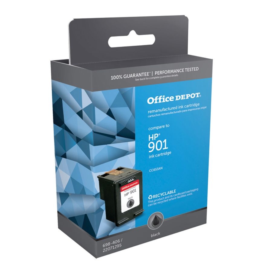 slide 2 of 3, Office Depot Brand Odc653An Remanufactured Ink Cartridge Replacement For Hp 901 Black, 1 ct