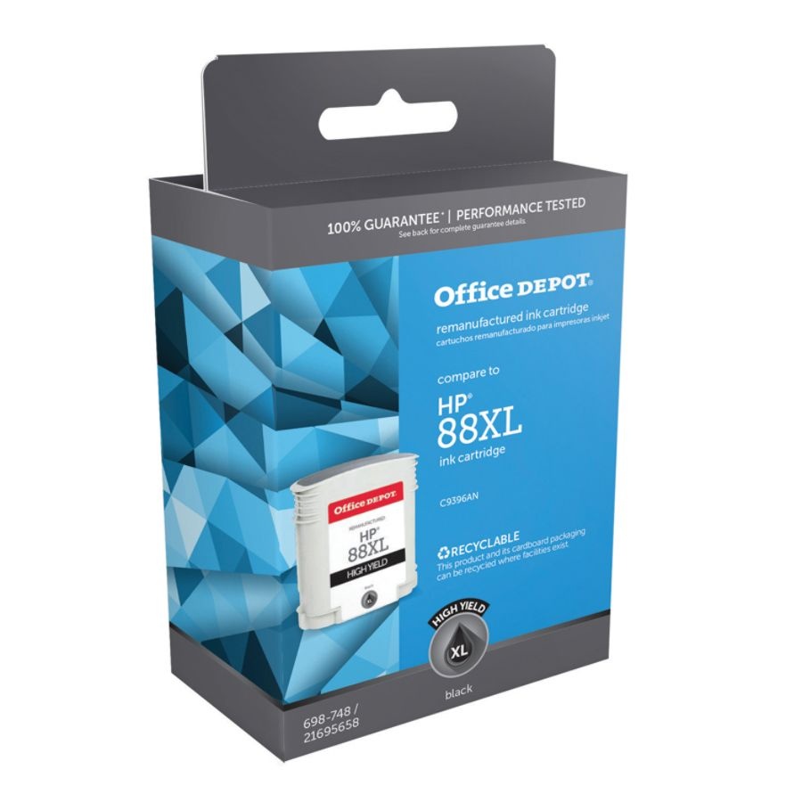 slide 2 of 3, Office Depot Brand Od88Bxl Remanufactured High-Yield Ink Cartridge Replacement For Hp 88Xl Black, 1 ct