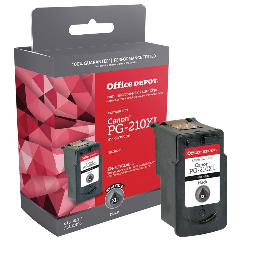 slide 4 of 5, Office Depot Brand Odpg210Xl (Canon Pg-210Xl) Remanufactured Black Ink Cartridge, 1 ct