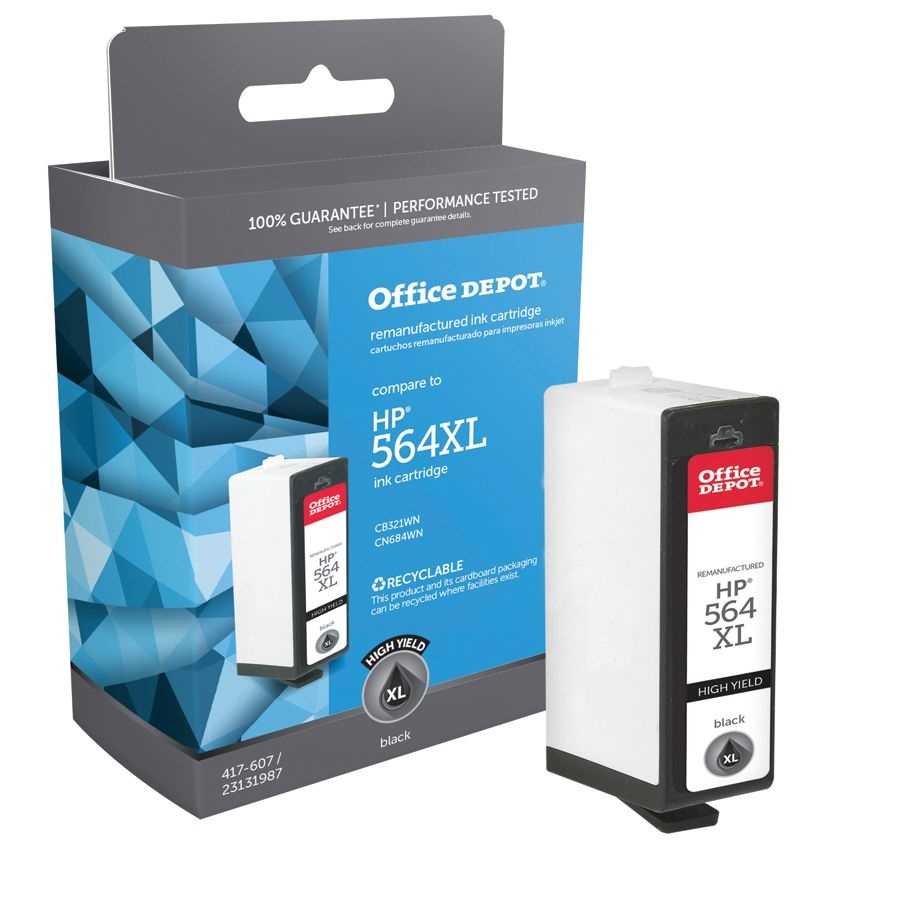 slide 2 of 3, Office Depot Brand Od564Xlb-C Remanufactured Ink Cartridge Replacement For Hp 564Xl Black, 1 ct