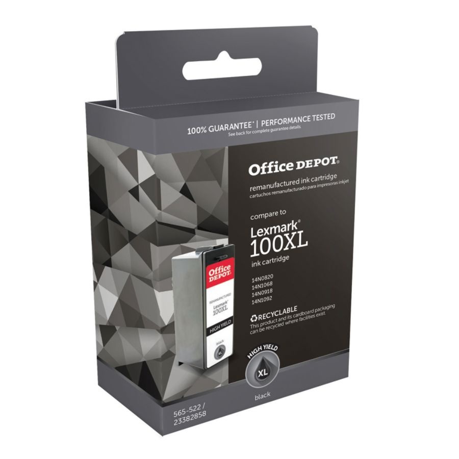 slide 2 of 2, Office Depot Brand Od100Bxl (Lexmark 100Xla) Remanufactured High-Yield Black Ink Cartridge, 1 ct