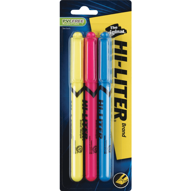 slide 1 of 1, Avery Dennison Hi-Liter Pens Assrt, 3 ct