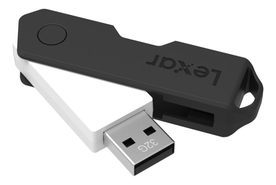 slide 3 of 4, Lexar Jumpdrive Twistturn2 Usb 2.0 Flash Drive, 32Gb, Black, Ljdtt2-32Gabnabk, 1 ct