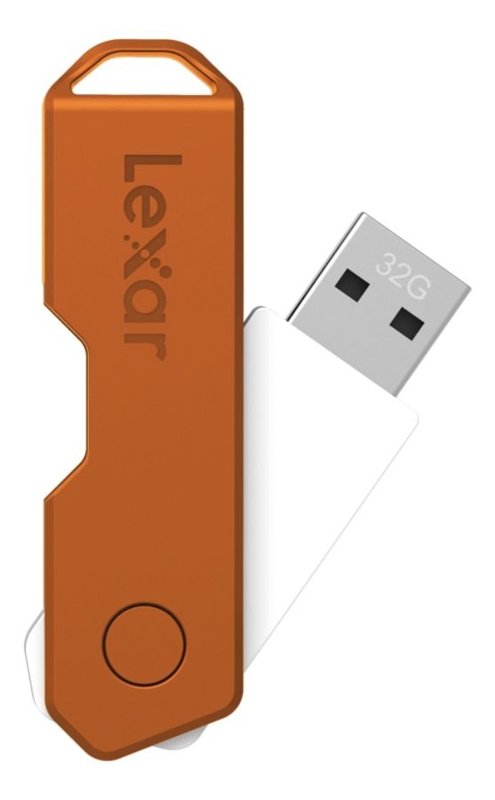 slide 5 of 5, Lexar Jumpdrive Twistturn2 USB 2.0 Flash Drives, 32GB, Black, Flash Drives, LJDTT2-32GABNA3, 3 ct