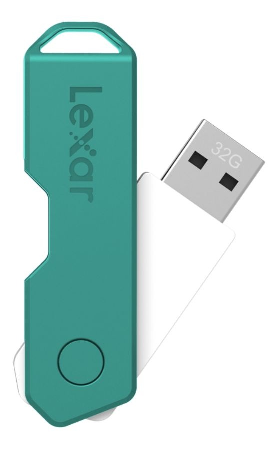 slide 2 of 5, Lexar Jumpdrive Twistturn2 USB 2.0 Flash Drives, 32GB, Black, Flash Drives, LJDTT2-32GABNA3, 3 ct