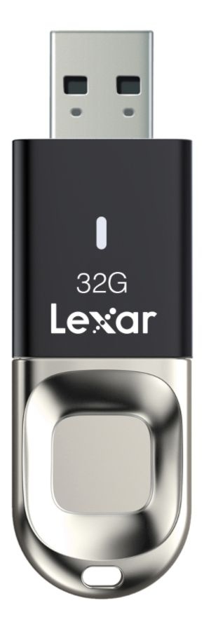 slide 2 of 5, Lexar Jumpdrive Fingerprint F35 Usb 3.0 Flash Drive, 32Gb, Black, Ljdf35-32Gbnl, 1 ct