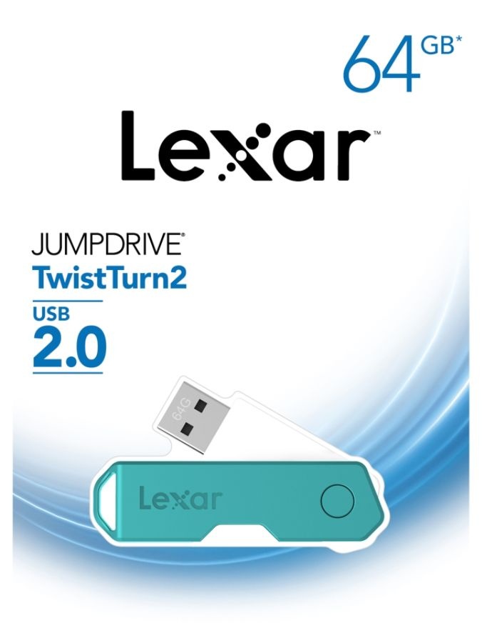 slide 10 of 10, Lexar Jumpdrive Twistturn2 Usb 2.0 Flash Drive, 32Gb, Assorted Colors, Ljdtt2-32Gabod20, 1 ct