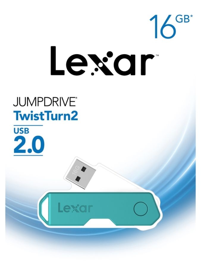 slide 8 of 10, Lexar Jumpdrive Twistturn2 Usb 2.0 Flash Drive, 16Gb, Assorted Colors, Ljdtt2-16Gabod20, 1 ct