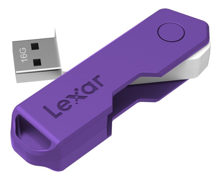 slide 2 of 10, Lexar Jumpdrive Twistturn2 Usb 2.0 Flash Drive, 16Gb, Assorted Colors, Ljdtt2-16Gabod20, 1 ct