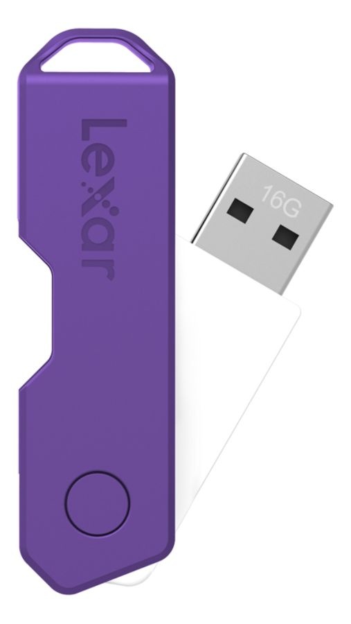 slide 3 of 10, Lexar Jumpdrive Twistturn2 Usb 2.0 Flash Drive, 16Gb, Assorted Colors, Ljdtt2-16Gabod20, 1 ct