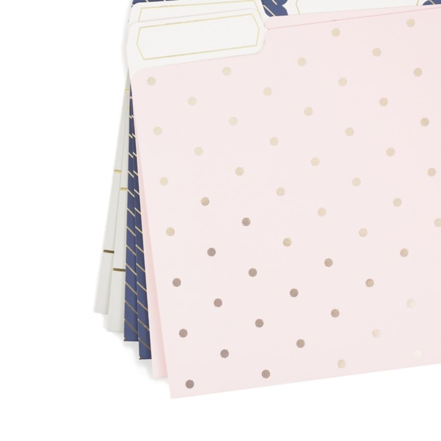 slide 3 of 3, U Brands Fashion File Folders, 1'' Expansion, Letter Size, Classic Chic, Pack Of 6 Folders, 6 ct