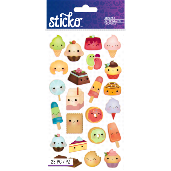 slide 1 of 1, Sticko Stickers Snack Attack, 23 ct