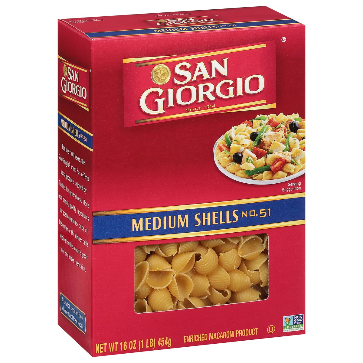 slide 7 of 9, San Giorgio No. 51 Medium Shells Elbow Macaroni 16 oz, 16 oz