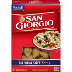 San Giorgio No. 51 Medium Shells Elbow Macaroni - 16 oz