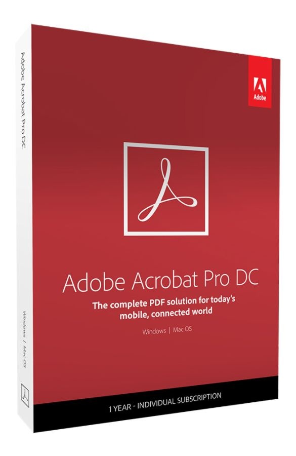slide 2 of 2, Adobe Acrobat Pro Dc, 1-Year Subscription, For Pc/Mac, Traditional Disc, 1 ct