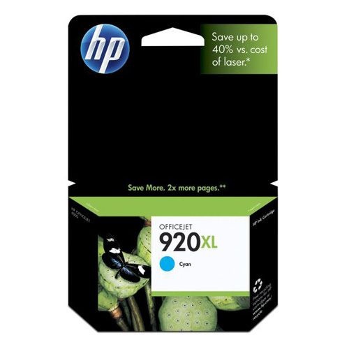 slide 2 of 2, HP 920XL High Yield Cyan Original Ink Cartridge (CD972AN#140), 1 ct