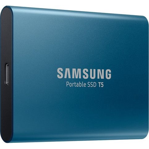 slide 4 of 5, Samsung T5 500Gb Portable External Solid State Drive, Blue, 1 ct