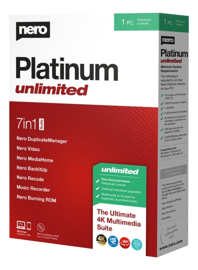 slide 2 of 3, Nero Platinum Unlimited Suite, Traditional Disc, 1 ct