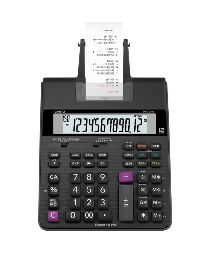 slide 2 of 3, Casio Hr-200Rc Compact Printing Calculator, 1 ct