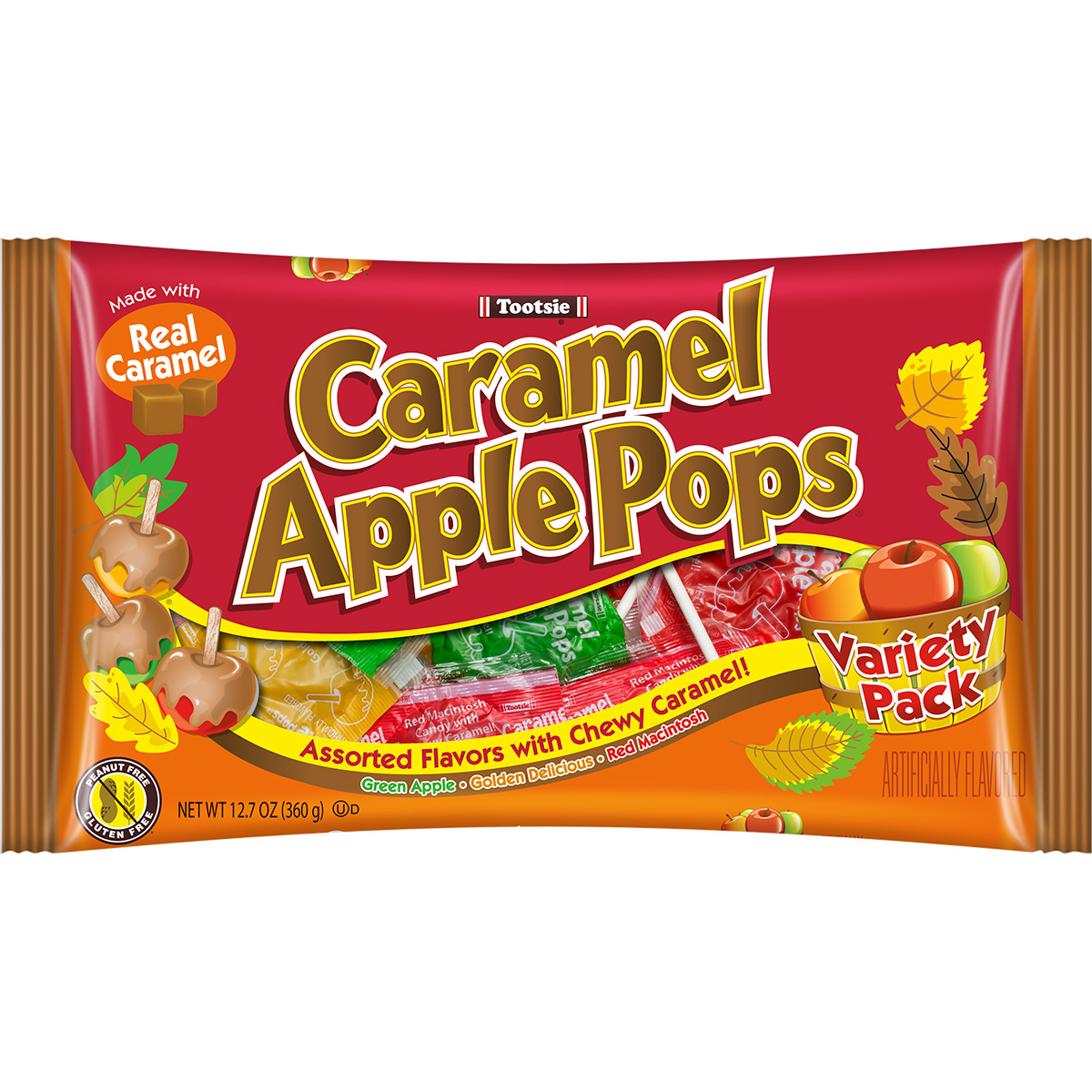 slide 1 of 2, Tootsie Caramel Apple Pops Variety Pack 12.7 oz, 12.7 oz