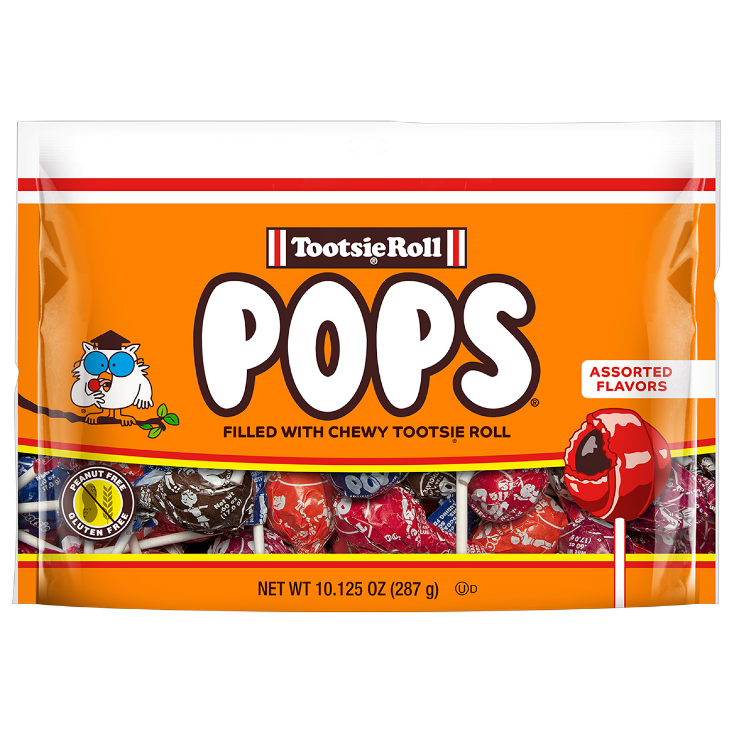 slide 1 of 1, Tootsie Roll Assorted Flavors Pops 10.125 oz, 10.125 oz
