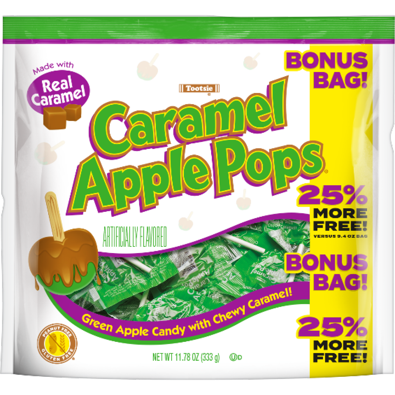 slide 1 of 1, Tootsie Caramel Apple Pops 9.4 oz, 9.4 oz
