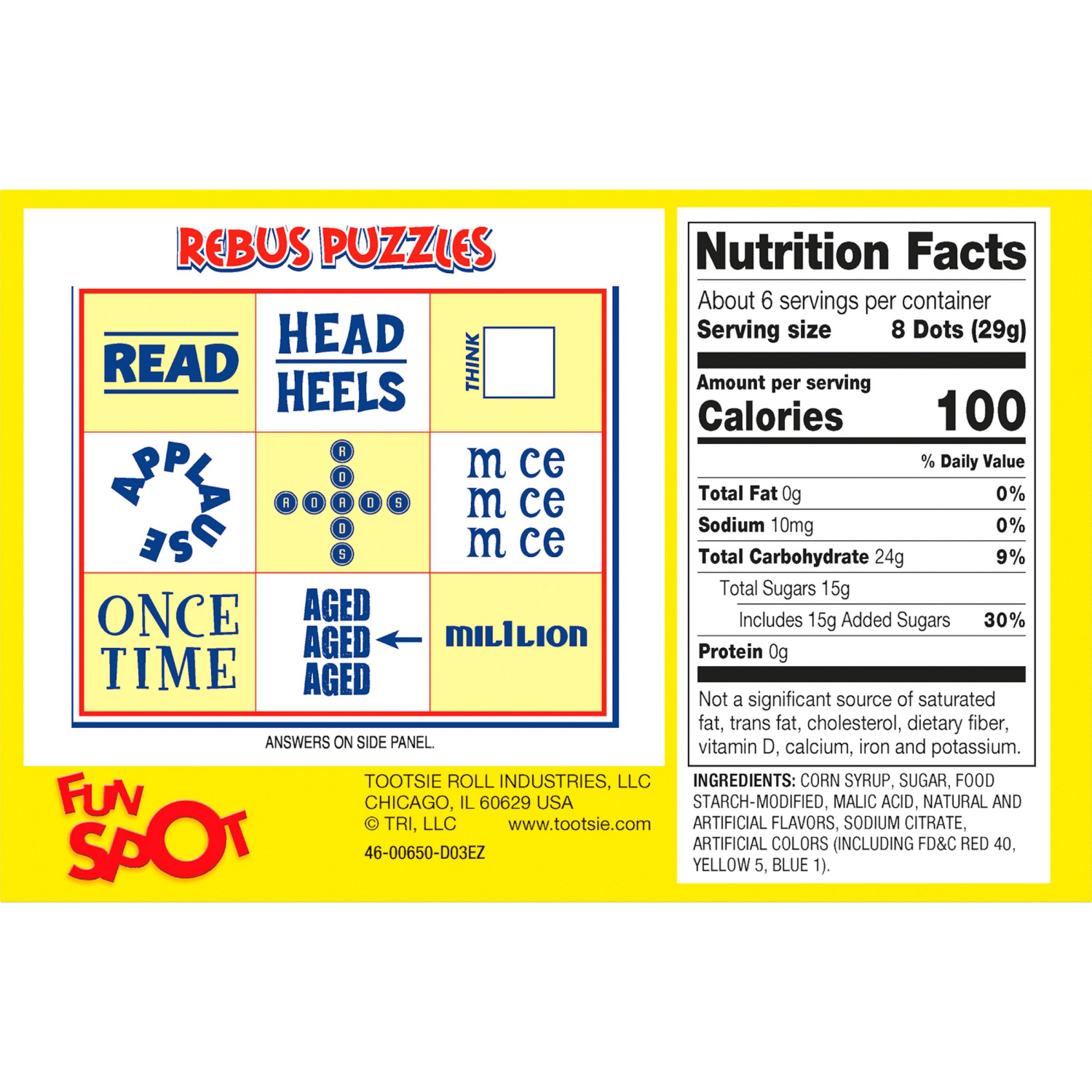 slide 2 of 5, Tootsie Roll Dots Candy, 6.5 oz