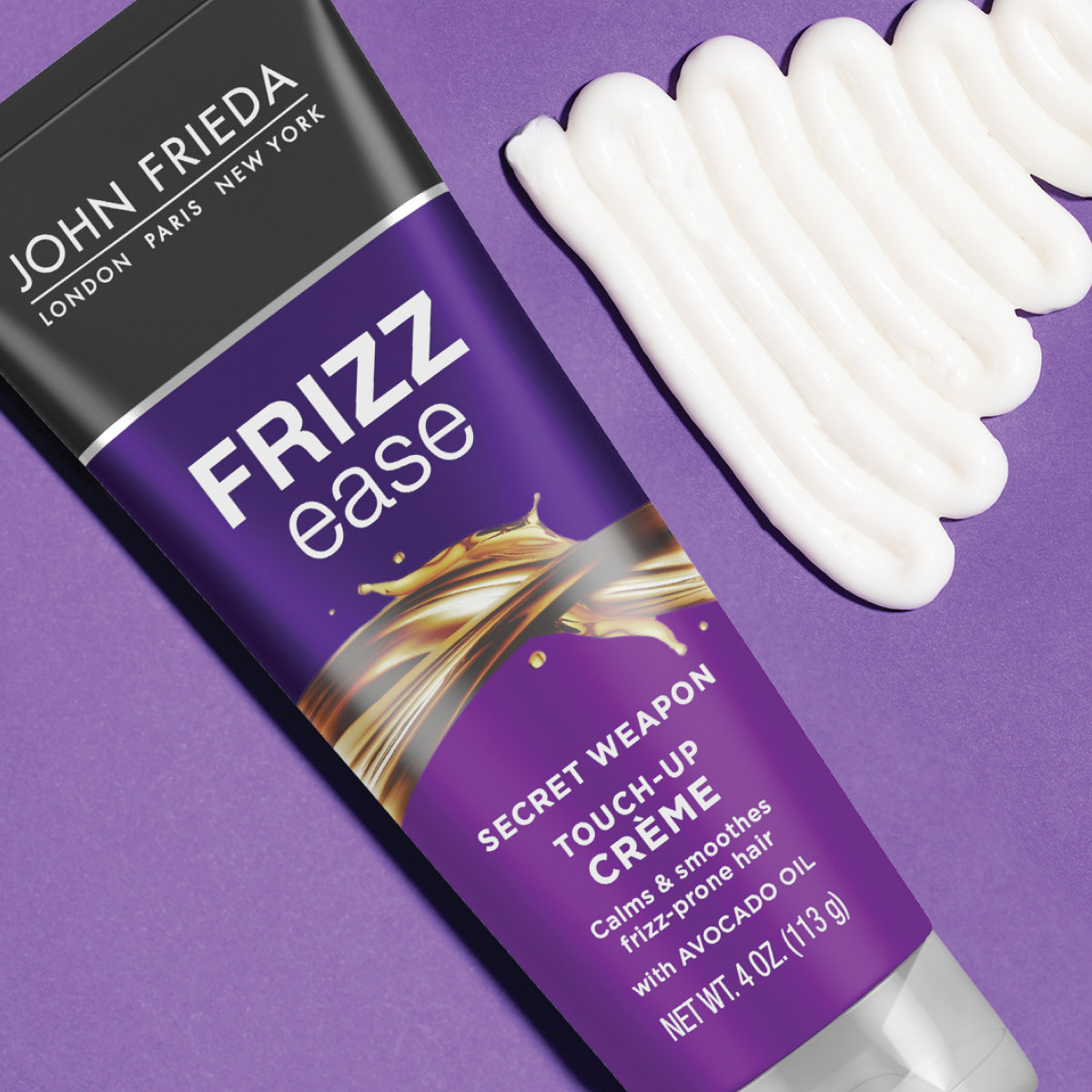 slide 9 of 29, John Frieda Anti Frizz, Frizz Ease Secret Weapon Touch-Up Crème, Anti-Frizz Styling Cream, Helps to Calm and Smooth Frizz-prone Hair, 4 Oz, 4 fl oz