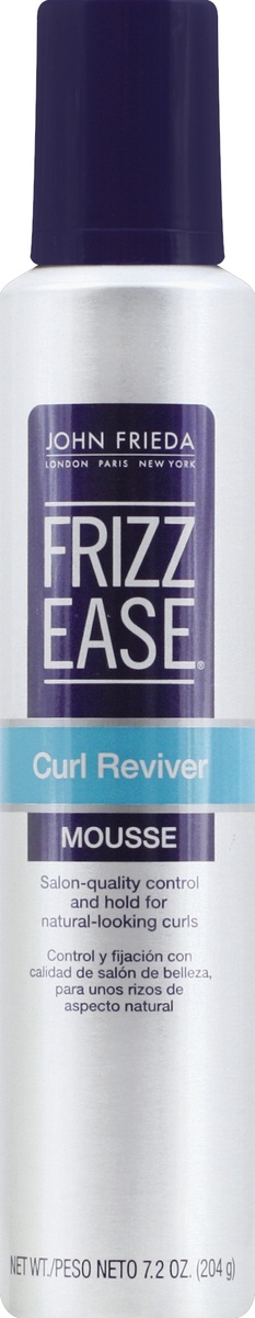 slide 2 of 6, John Frieda Curl Reviver Mousse, Enhances Curls, Flexible Hold, Frizzy or Curly Hair, 7.20 fl oz