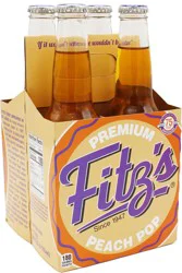 Fitz's Peach Pop - 4 ct; 12 fl oz