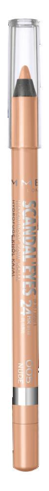 slide 3 of 3, COTY RIMMEL LONDON Rimmel London Scandaleyes Waterproof Kohl Kajal Eyeliner Pencil, Intense Color, Long-Wearing, Smudge-Proof, 005, Nude, 0.04oz, 0.04 oz
