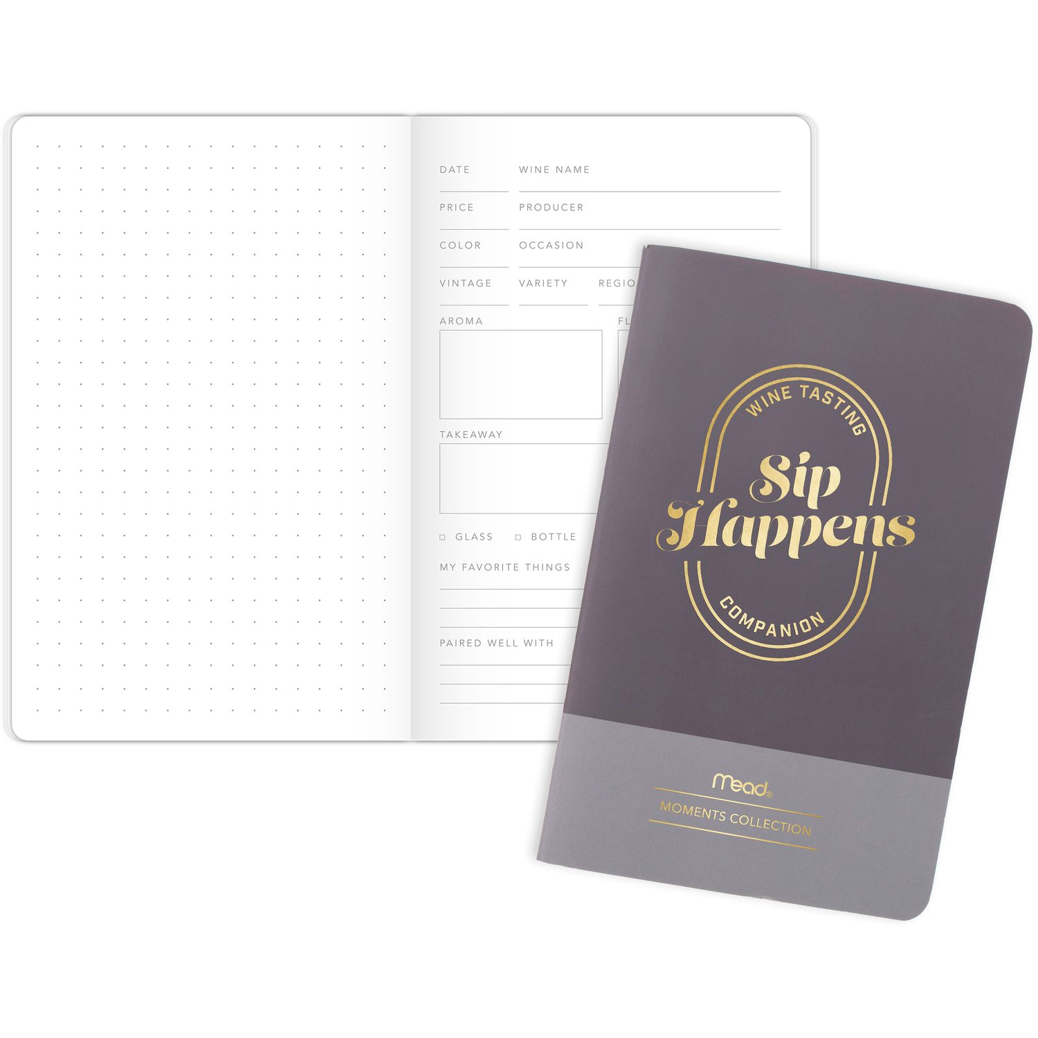 slide 2 of 8, Mead® Moments Sip Happens: Wine Tasting Companion Journal, 1 ct