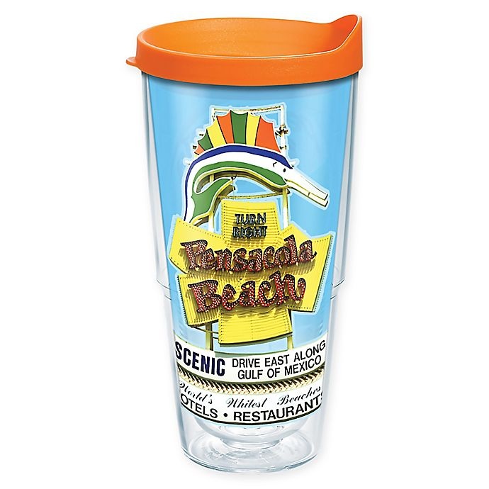 slide 1 of 1, Tervis Pensacola Signs Wrap Tumbler with Lid, 24 oz