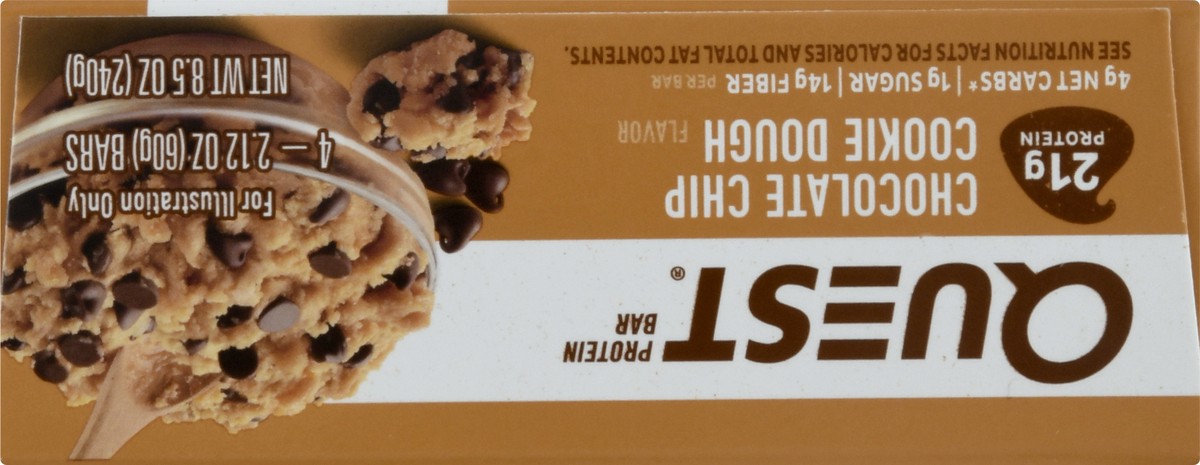 slide 7 of 11, Quest Protein Bars, Chocolate Chip Cookie Dough Flavor, 4 ct