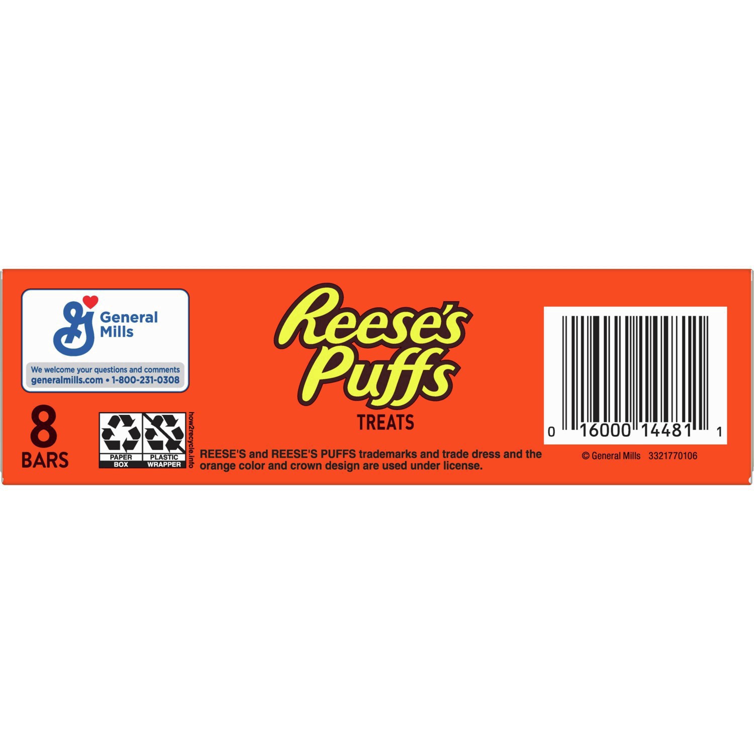 slide 24 of 47, Reese's Puffs Breakfast Cereal Treat Bars, Peanut Butter & Cocoa, 8 ct, 8 ct
