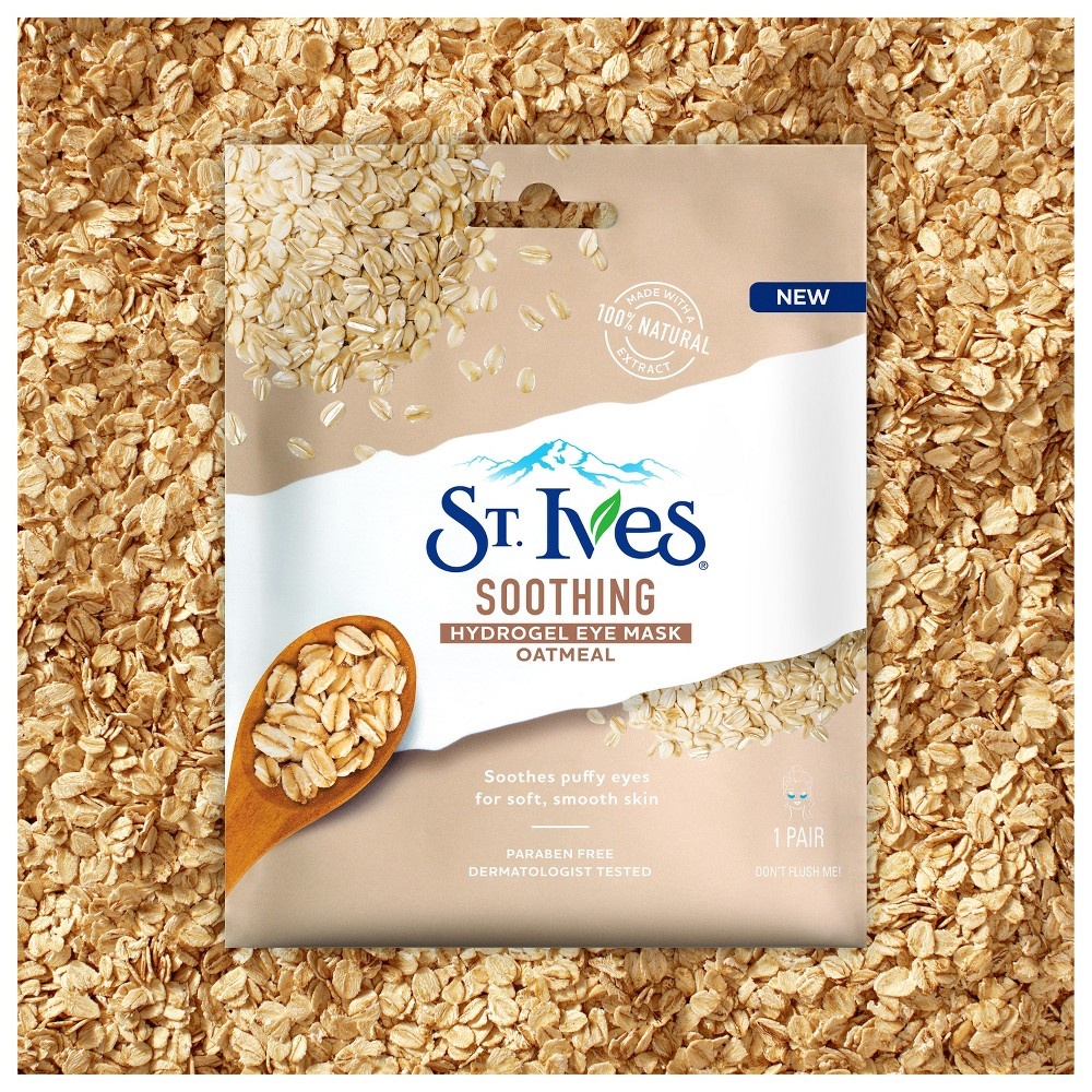 slide 3 of 4, St. Ives Soothing Oatmeal HydroGel Eye Mask, 1 ct