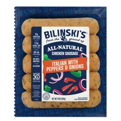 Bilinski's Italian with Peppers & Onions Chicken Sausage 12 oz
