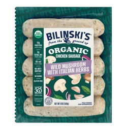 Bilinski's Organic Wild Mushrooms With Italian Herbs Chicken Sausage