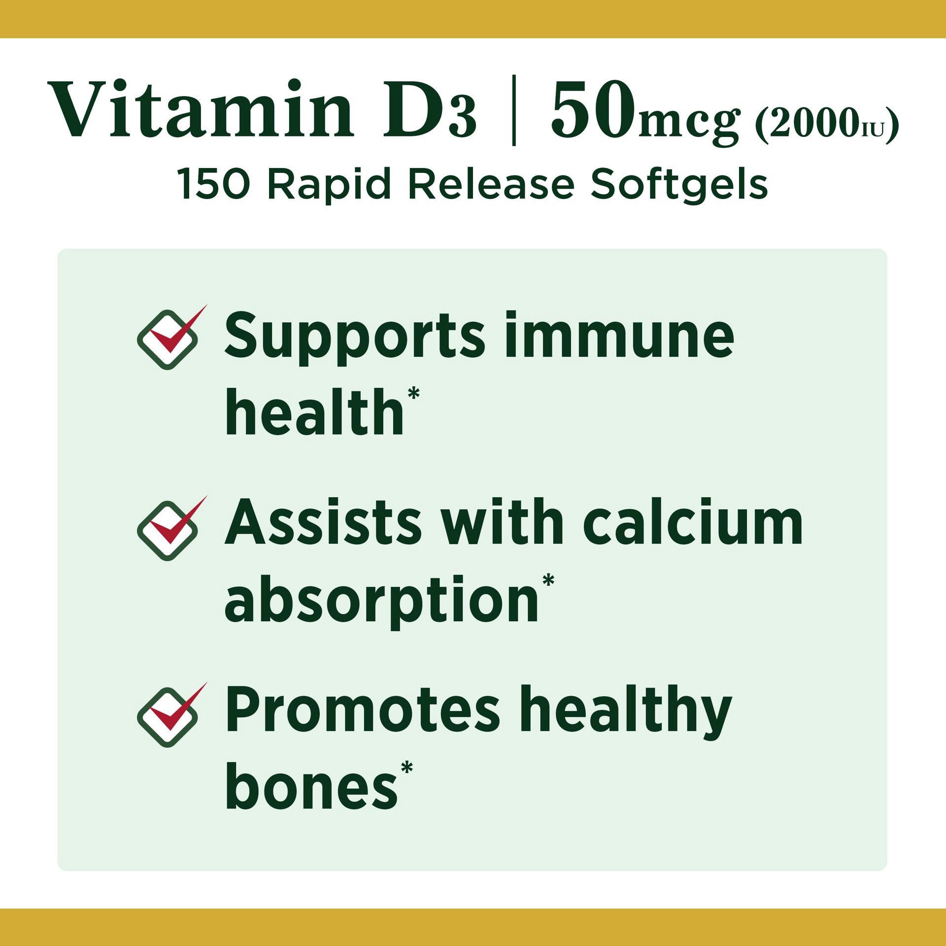 slide 3 of 4, Nature's Bounty Vitamin D Dietary Supplement Softgels, 100 ct