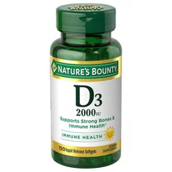 Nature's Bounty Vitamin D Dietary Supplement Softgels