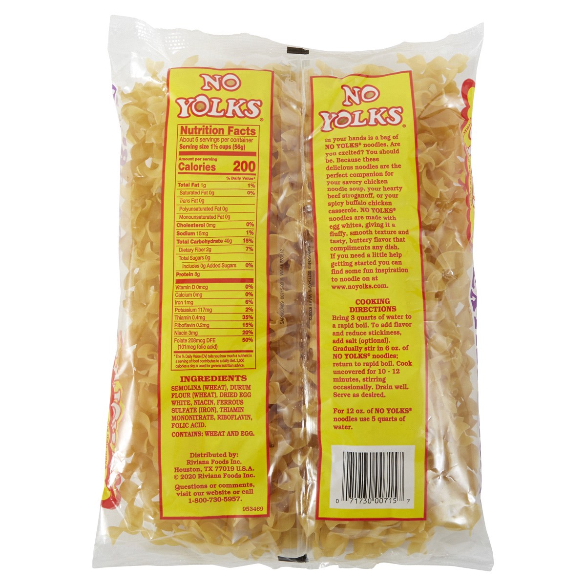 slide 2 of 2, No Yolks Extra Broad Egg White Pasta 12 oz, 12 oz