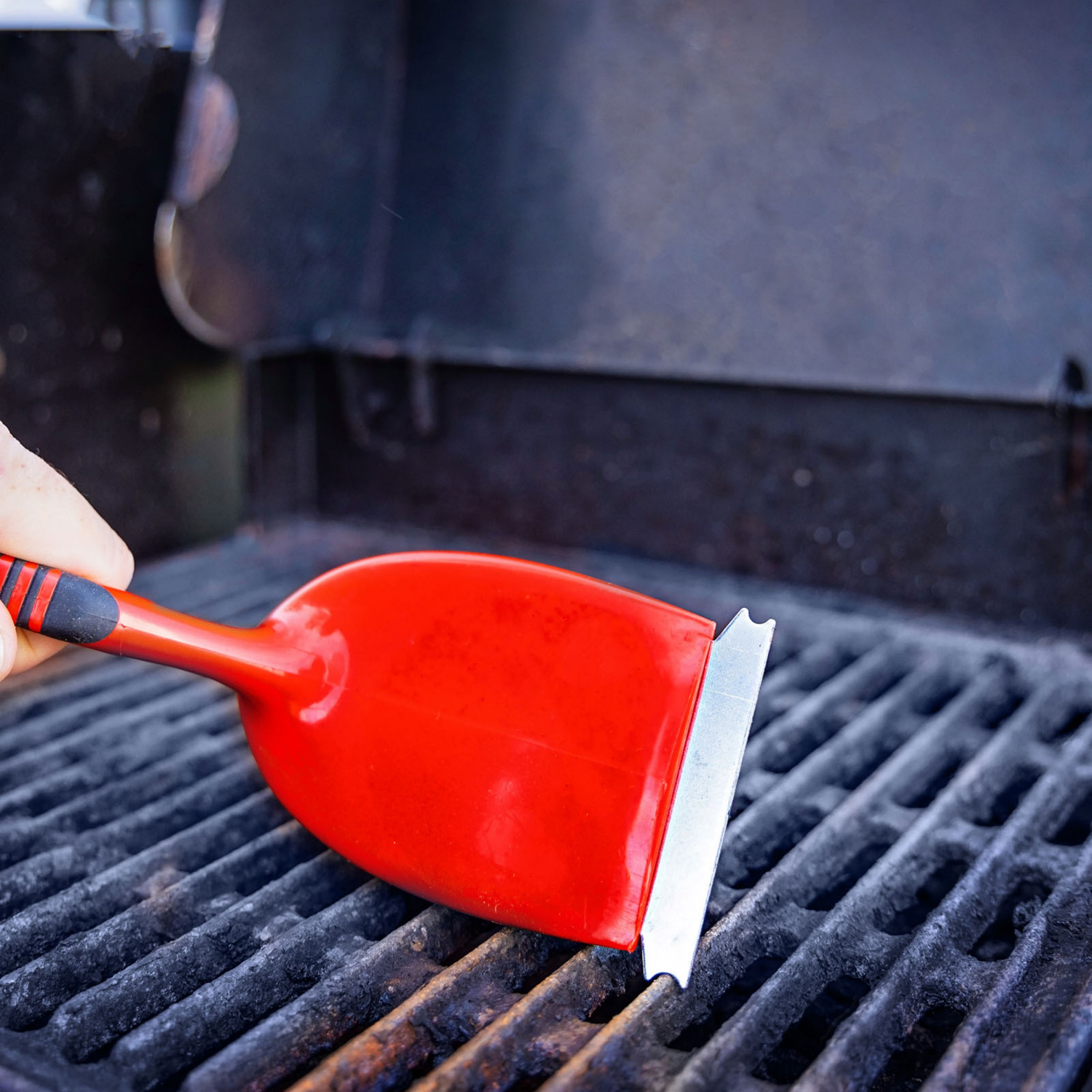 slide 5 of 6, Libman High Power Brass Grill Brush with Steel Scraper, 11 in