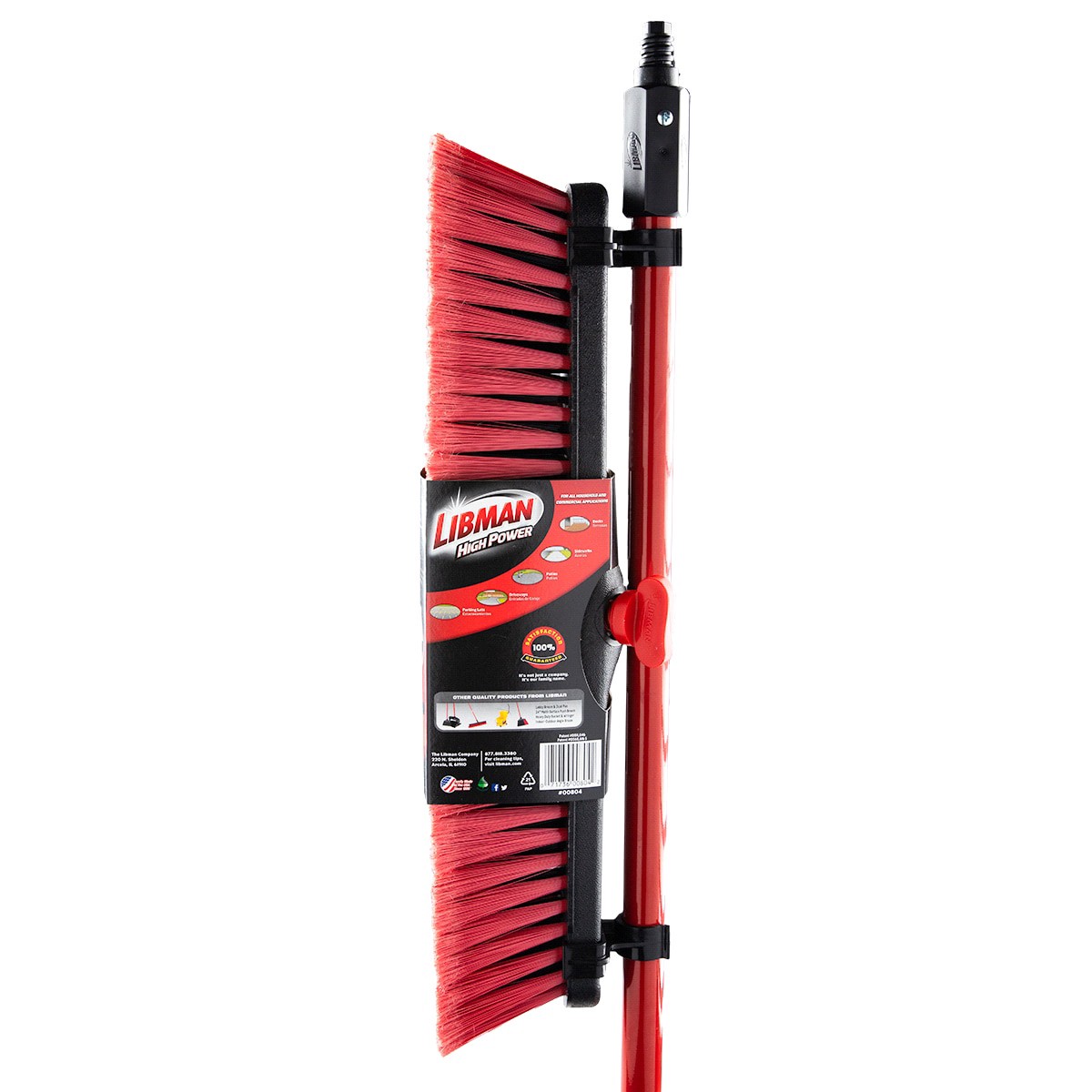 slide 2 of 2, Libman Multisurface Push Broom Red, 18 in