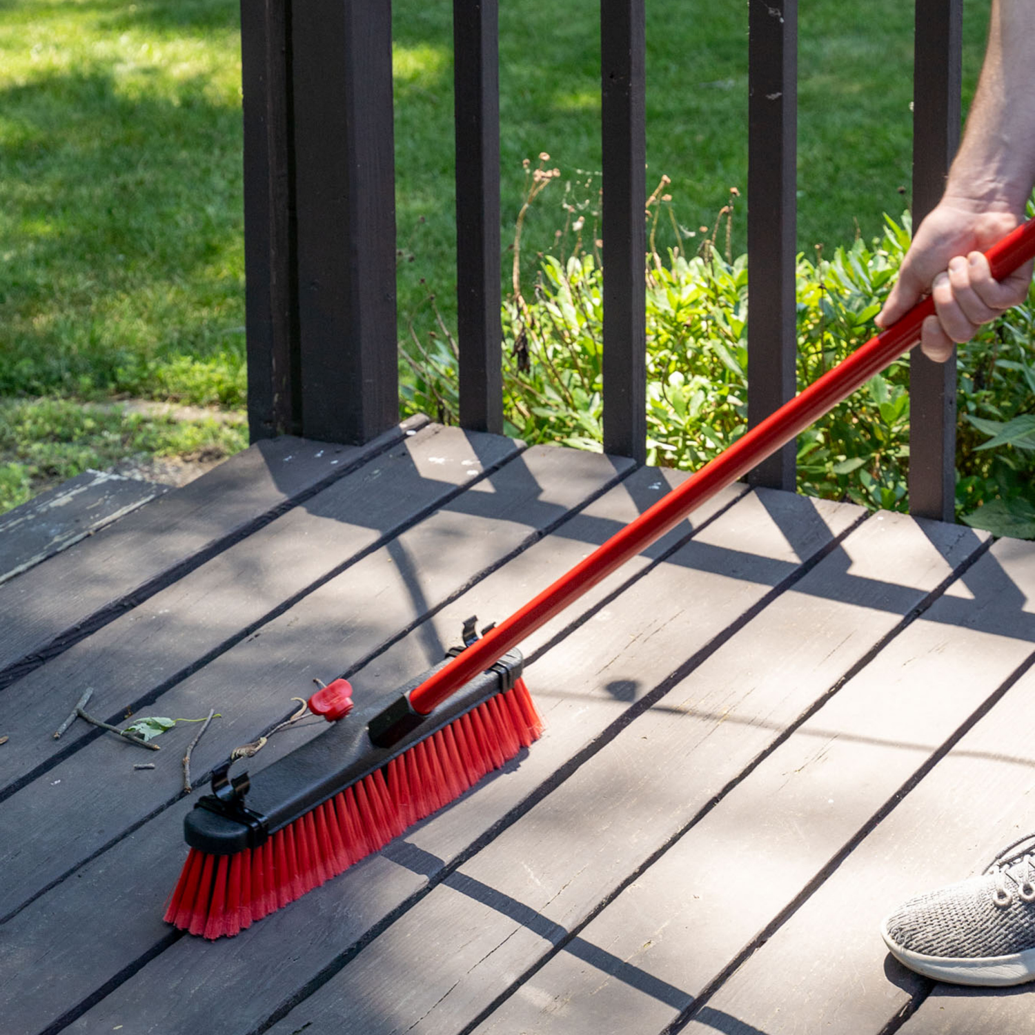 slide 3 of 5, Libman Multisurface Push Broom Red, 18 in