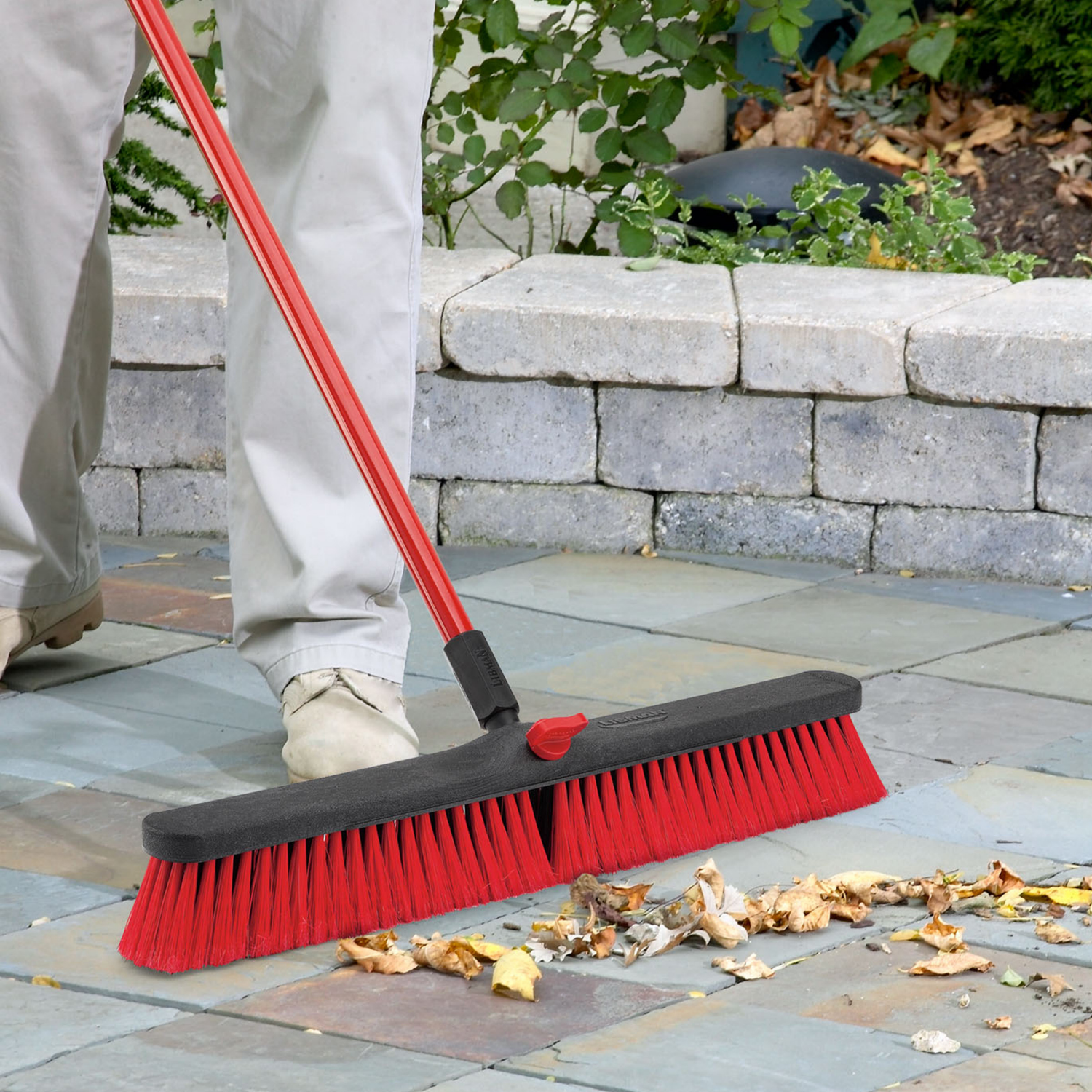 slide 2 of 4, Libman Push Broom, Multi Surface, 24 Inch, 24 in