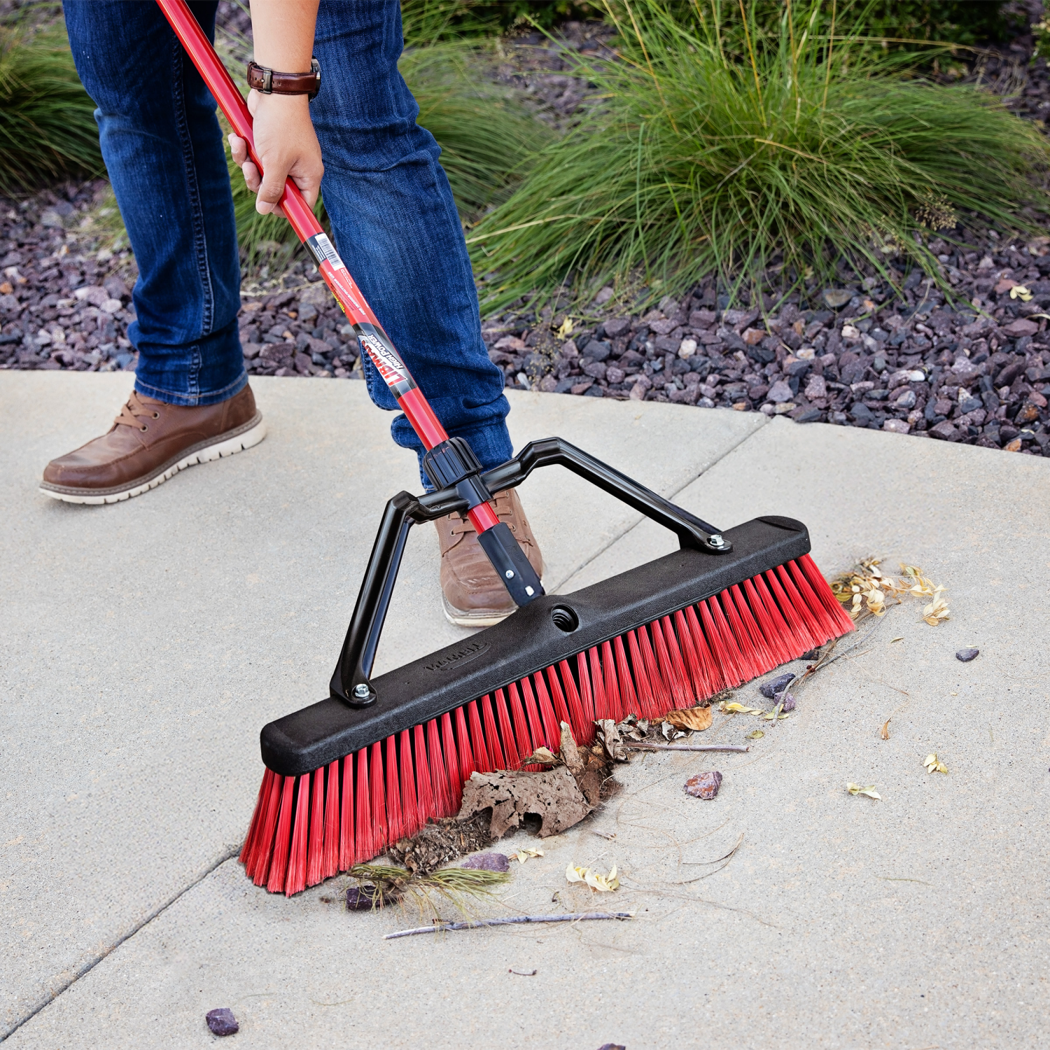 slide 5 of 6, Libman Heavy Duty Outdoor Broom, 24 in