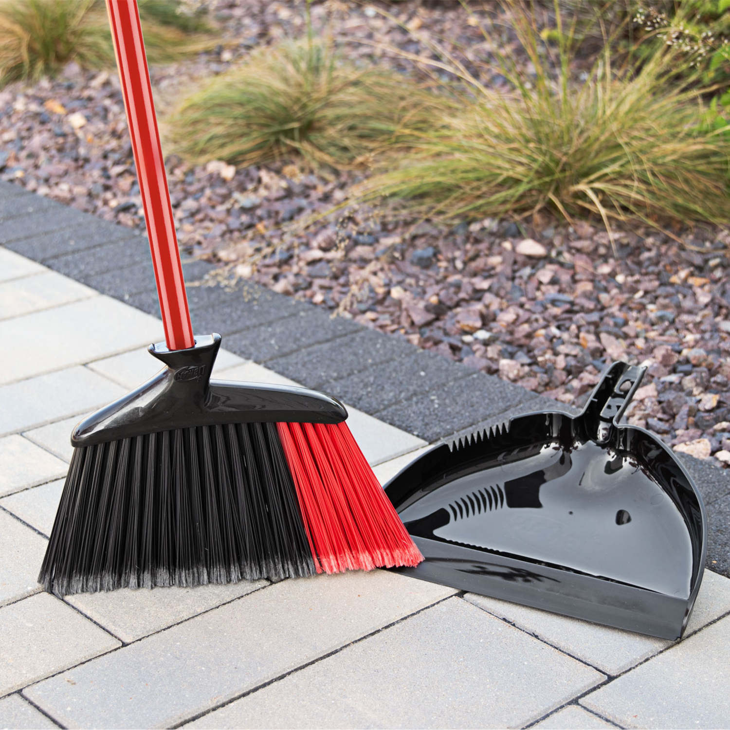 slide 3 of 5, Libman High Power 905 Indoor/Outdoor Angle Broom with Dustpan, 1 ct