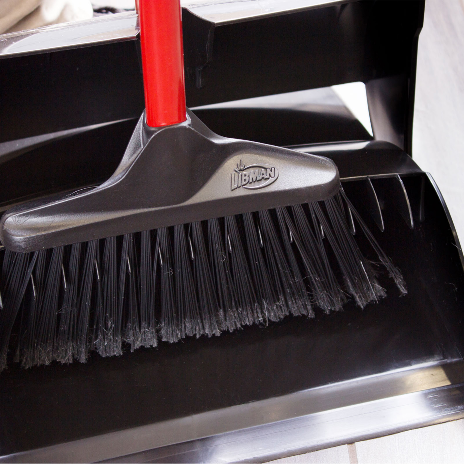 slide 5 of 5, Libman High Power 919 Upright Lobby Broom Dust Pan Combo, 1 ct